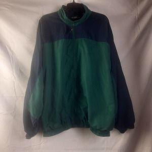 Winners Dark Blue Green Soft Lined Wind Track full zip Jacket Lg.